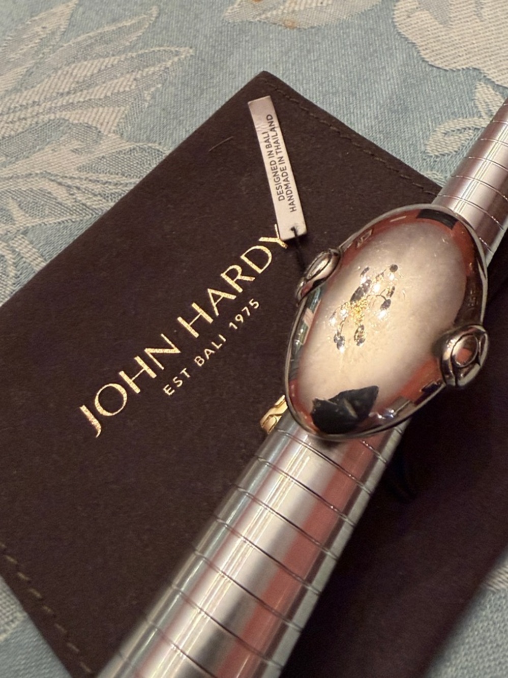 John Hardy Silver Oval Dome Statement Ring